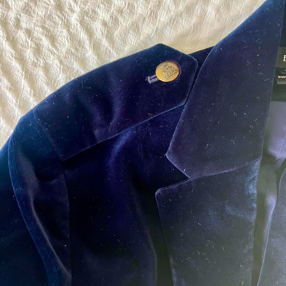 Ralph Lauren Black Label Blue Velvet Military style blazer. Size 2. - Picture 6 of 6